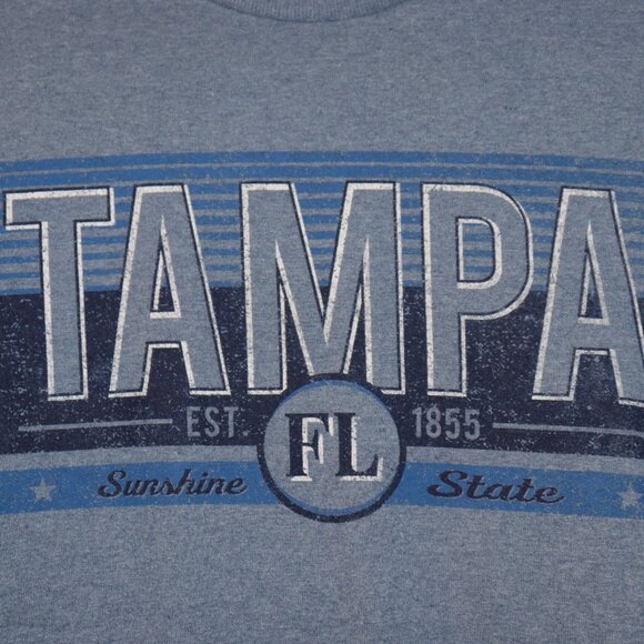 🌞 Tampa Graphic Tee – Sunshine State Print – Blue – Size M - Picture 4 of 5